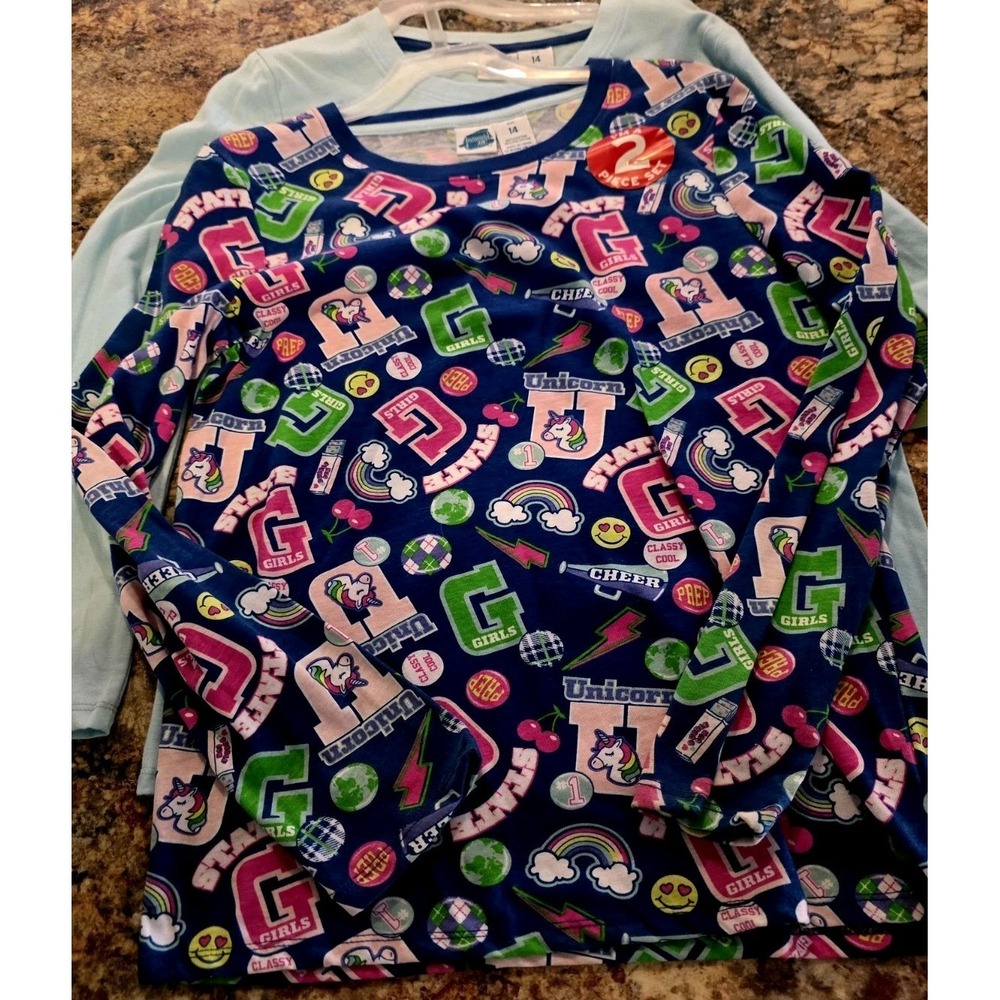 Lot Of Girls Youth Cotton Long Sleeved Shirts - Size 14. NWT.